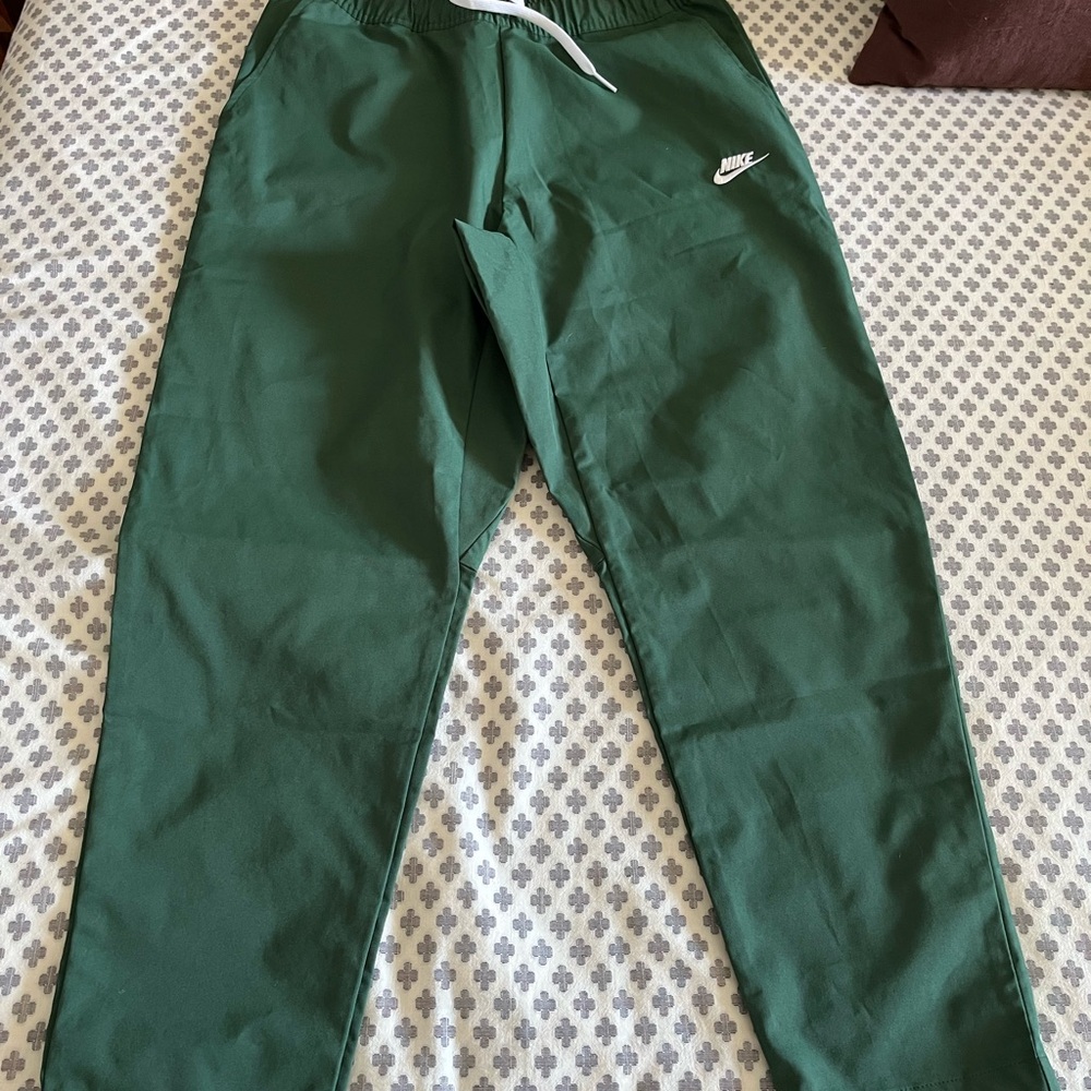 Nike Forest Green Joggers with White Logo